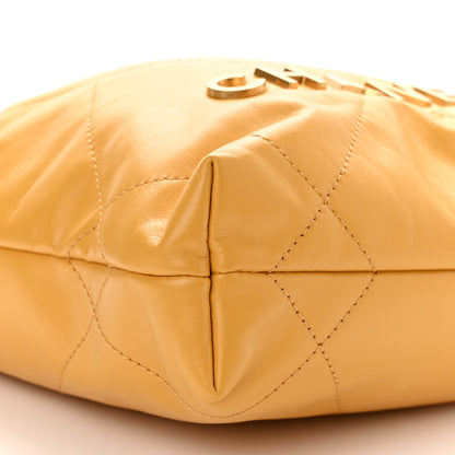 Chanel Shiny Calfskin Quilted Mini Chanel 22 Yellow 9 of 10