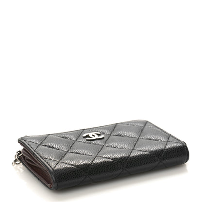 Chanel Caviar Quilted Key Holder Case Black 4 of 9