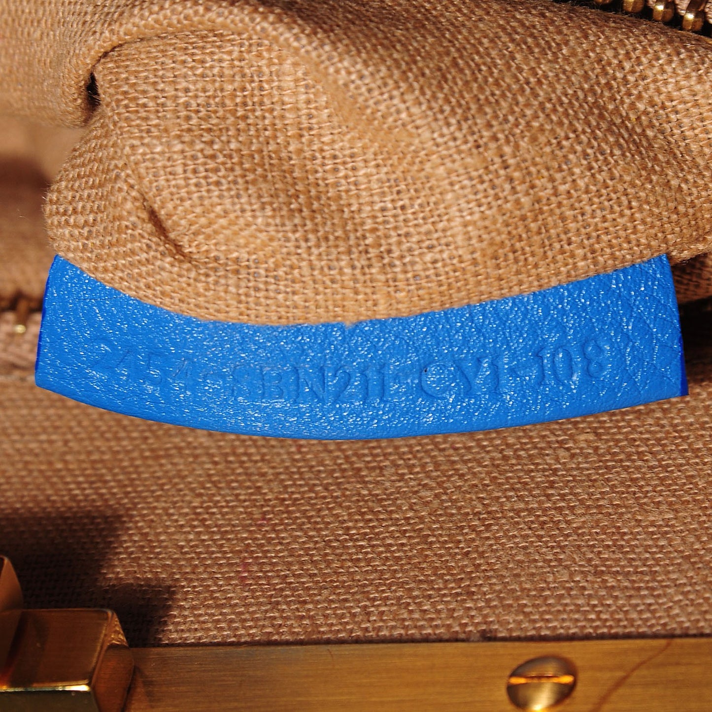 Cuoio Romano Raffia Selleria Medium Peekaboo Iconic Satchel Blue