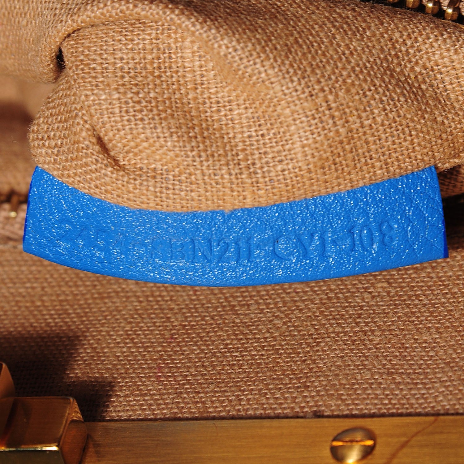 Fendi Cuoio Romano Raffia Selleria Medium Peekaboo Iconic Satchel Blue 11 of 13