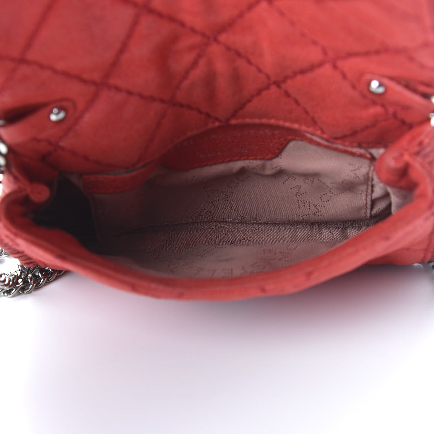 Shaggy Deer Quilted Falabella Crossbody Bag Red