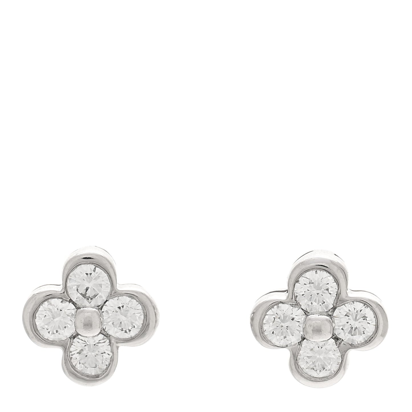 Platinum Diamond Lace Stud Earrings