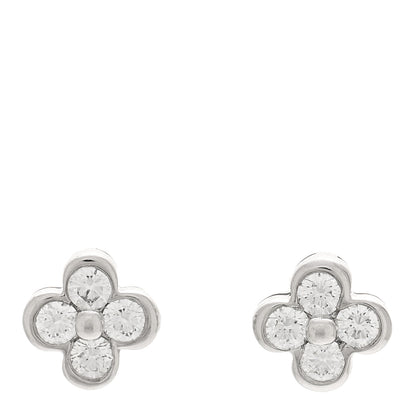 Tiffany Platinum Diamond Lace Stud Earrings 1 of 4