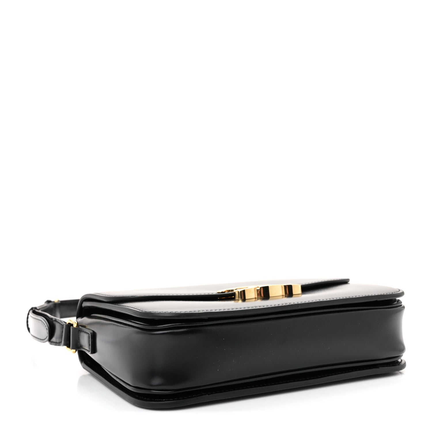 Celine Shiny Calfskin Medium Triomphe Black 4 of 10