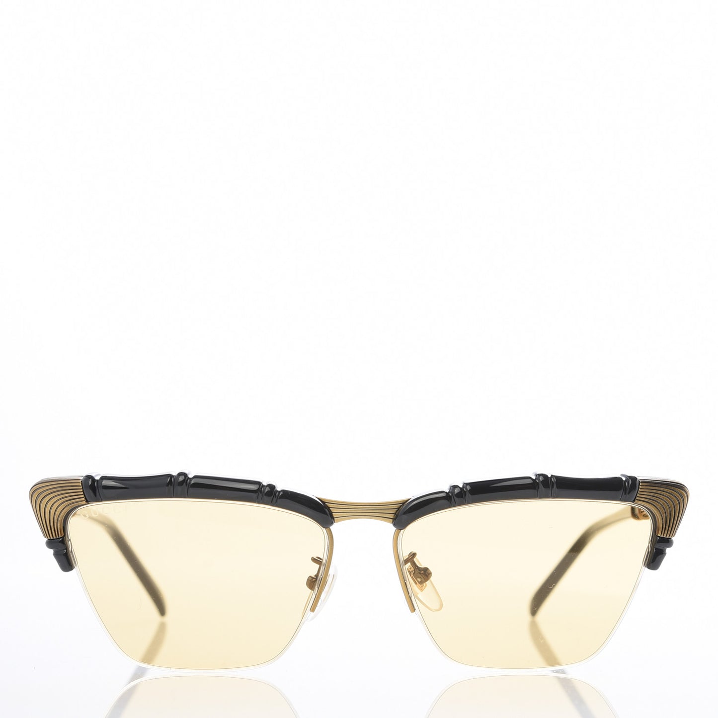 Acetate Metal Bamboo Sunglasses GG660S Black Yellow