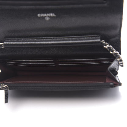 Chanel Caviar Quilted Wallet On Chain WOC Black 5 of 12