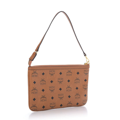 MCM Visetos Anya Shopper Tote Pouch Cognac 3 of 7