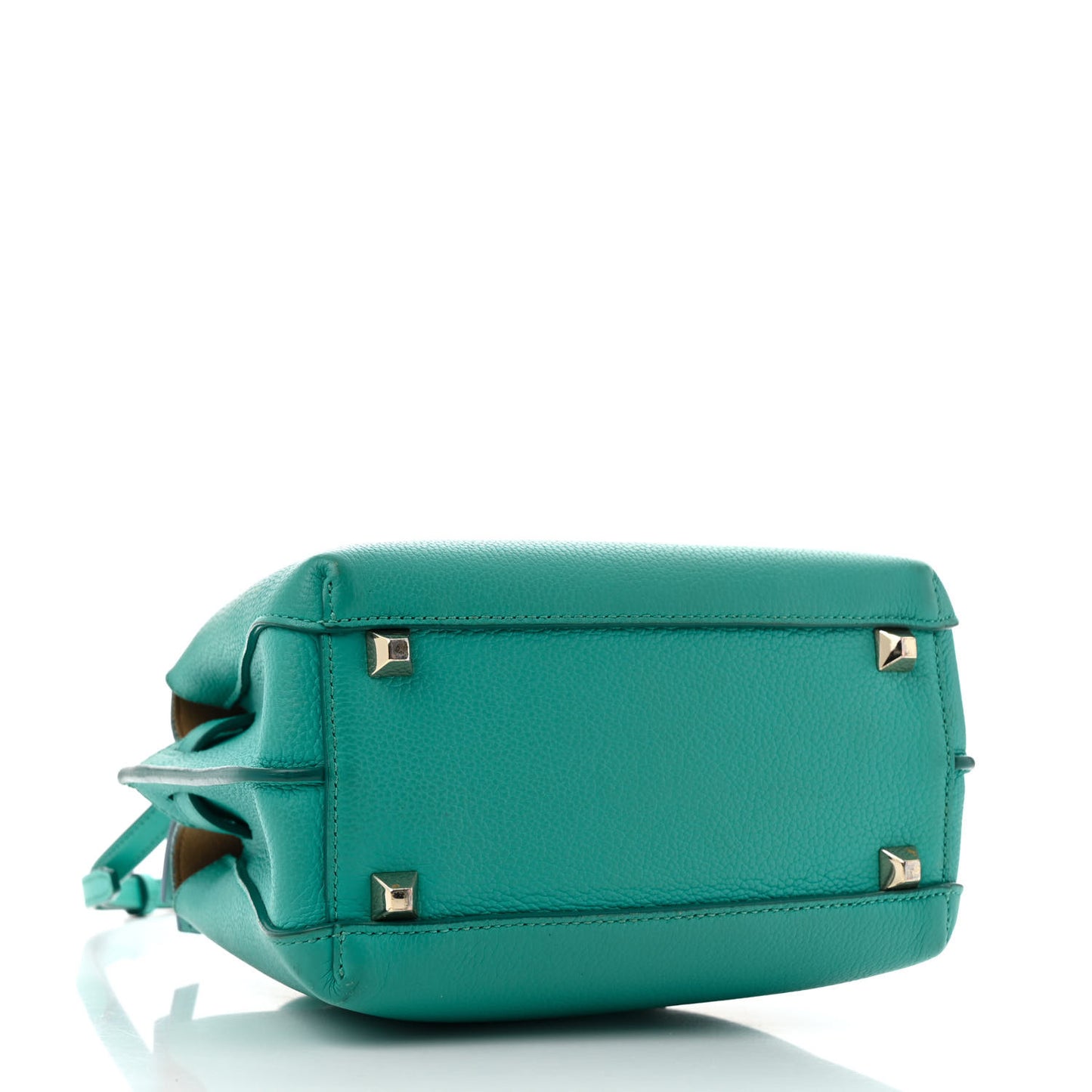 Grained Calfskin Mini Milla Tote Oasis Green