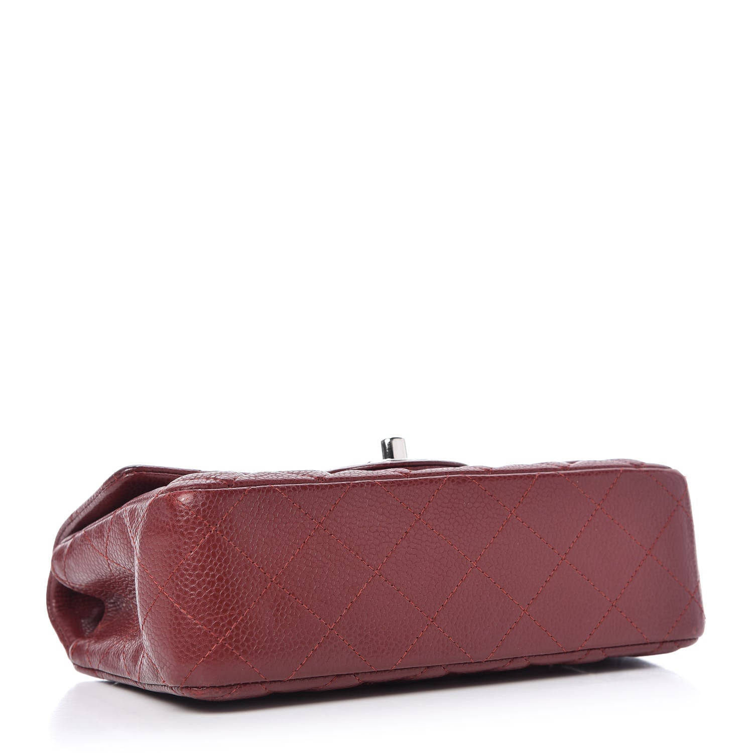 Chanel Caviar Quilted Mini Rectangular Flap Dark Red 4 of 10