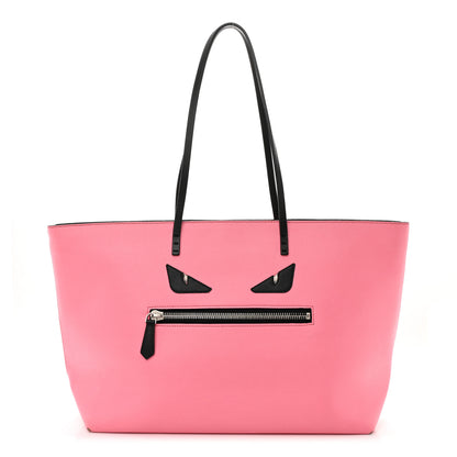 Fendi Vitello Elite Cuoio Monster Buggies Medium Roll Tote Lollypop Black 1 of 12