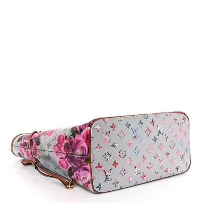 Louis Vuitton LOUIS VUITTON Metallic Monogram LV Garden Neverfull MM Silver 4 of 9