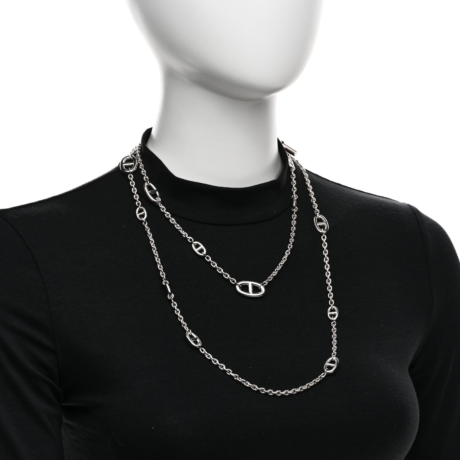 Hermes Sterling Silver Farandole Necklace 120 2 of 5