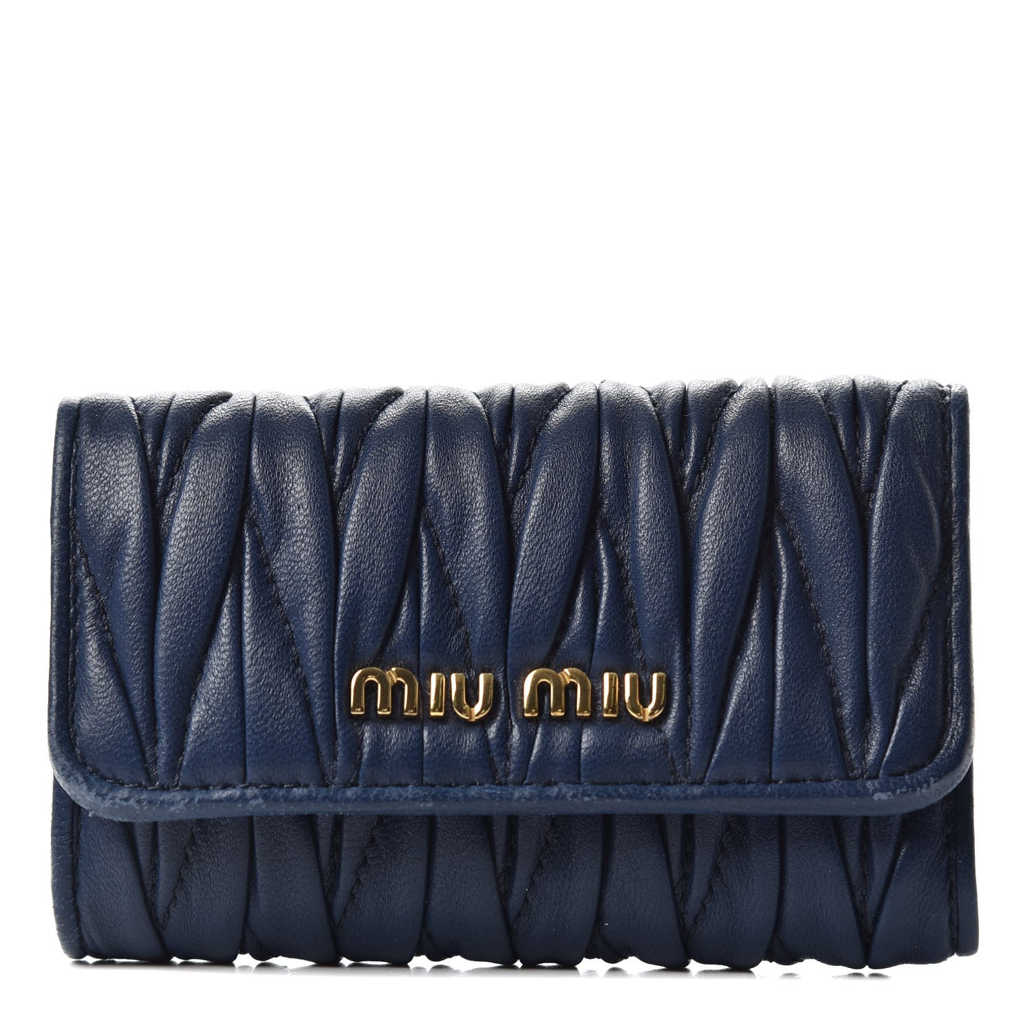 Miu Miu Nappa Matelasse 6 Key Holder Bluette 1 of 7