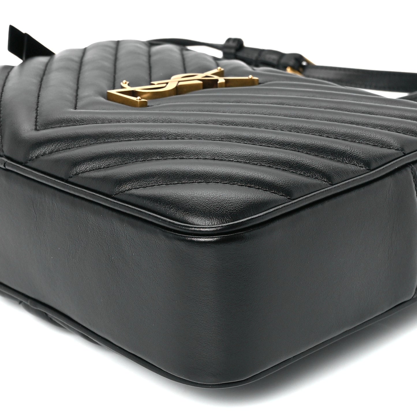 Calfskin Matelasse Monogram Lou Camera Bag Black