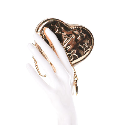 Louis Vuitton Monogram Miroir Heart Coin Purse Gold 2 of 8