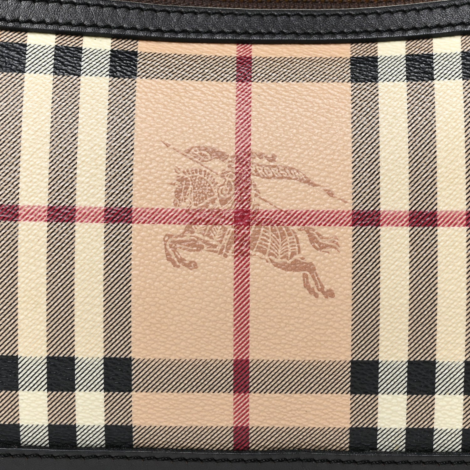 Burberry Haymarket Check Small Peyton Crossbody Clutch Bag Chocolate 6 of 13