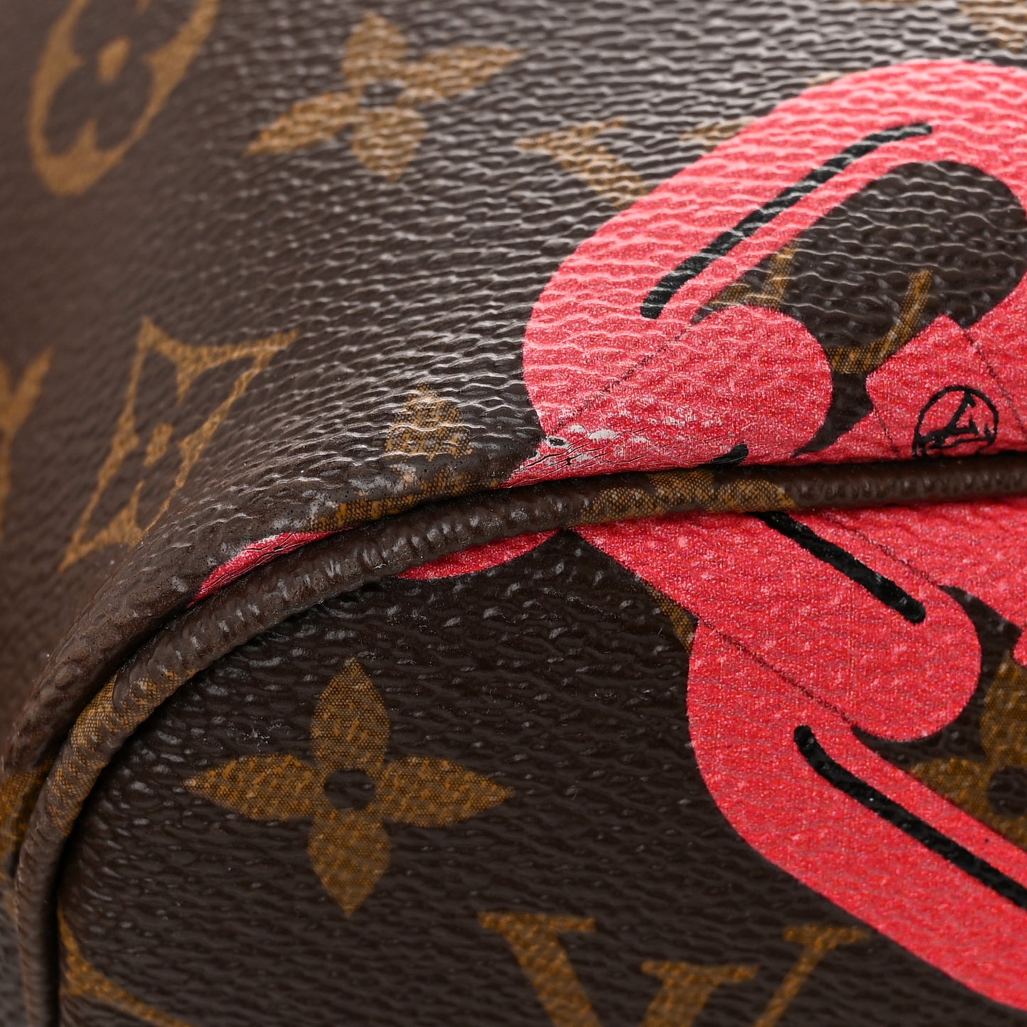 Monogram Bay Neverfull MM Rose Ballerine Poppy