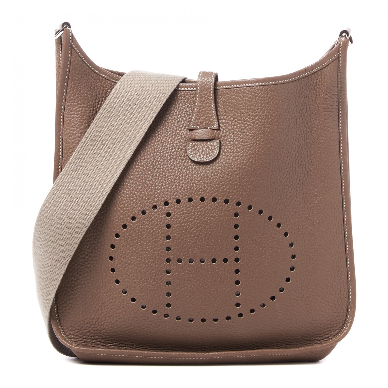 Hermes Taurillon Clemence Evelyne II PM Etoupe 1 of 12