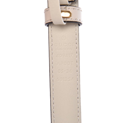 Gucci Calfskin Double G 20mm Belt 85 34 Mystic White 4 of 6