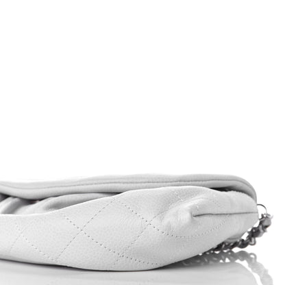 Chanel Caviar Half Moon Wallet On Chain WOC White 9 of 11
