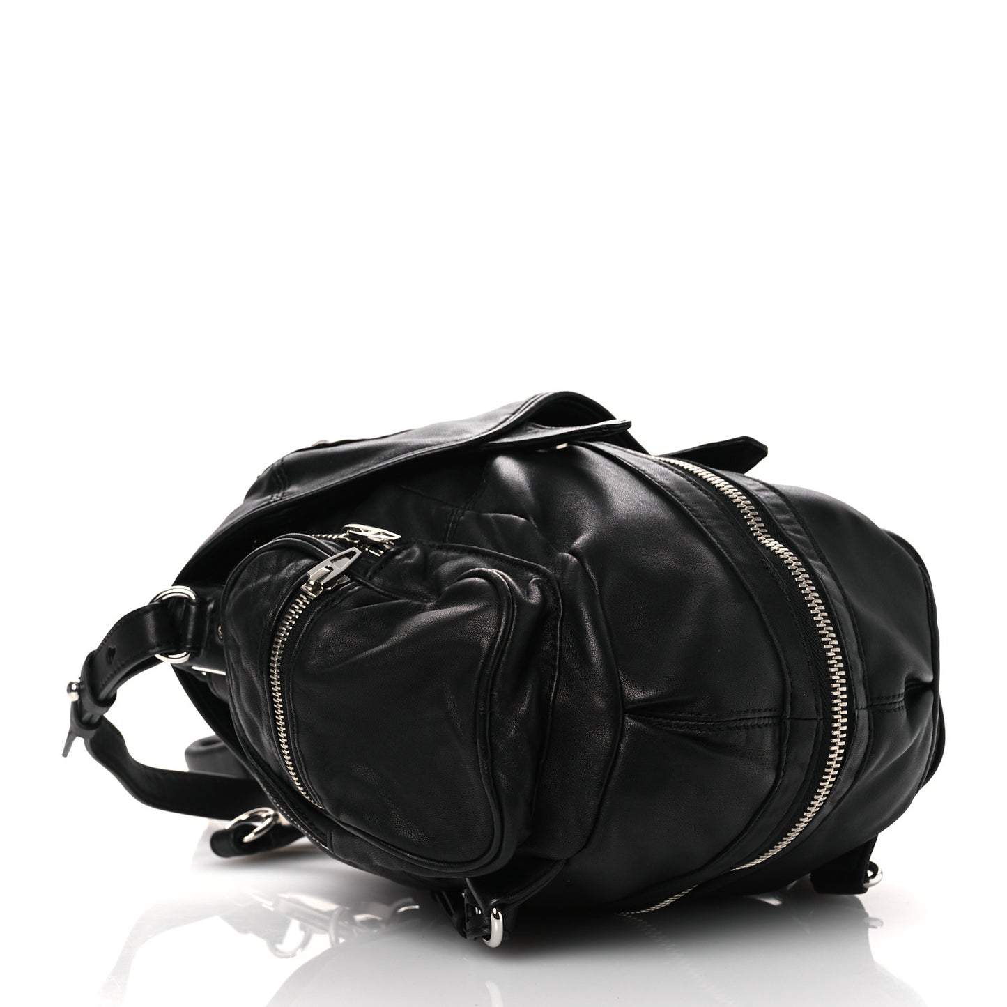 Lambskin Marti Backpack Bag Washed Black Rhodium Hardware