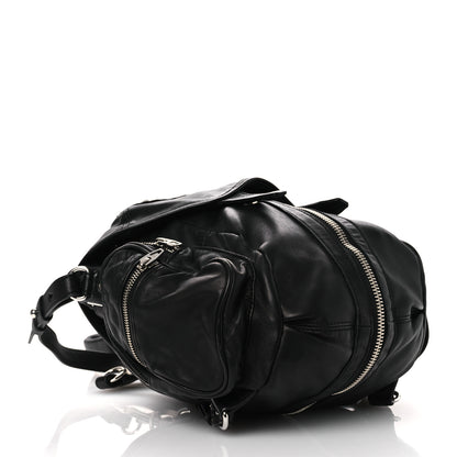 Alexander Wang Lambskin Marti Backpack Bag Washed Black Rhodium Hardware 4 of 11