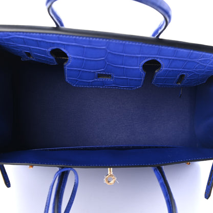 Hermes Matte Alligator Birkin 30 Bleu Electrique 14 of 32