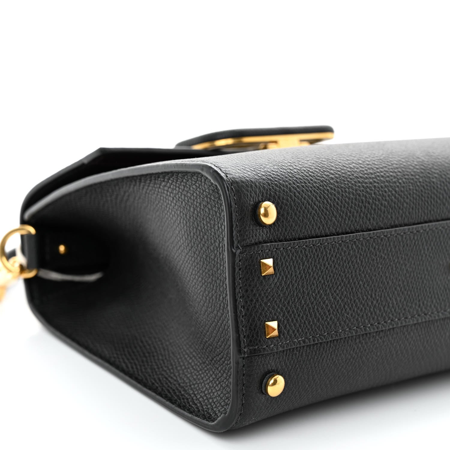 Valentino Garavani Grainy Calfskin Small VSling Top Handle Bag Black 7 of 9