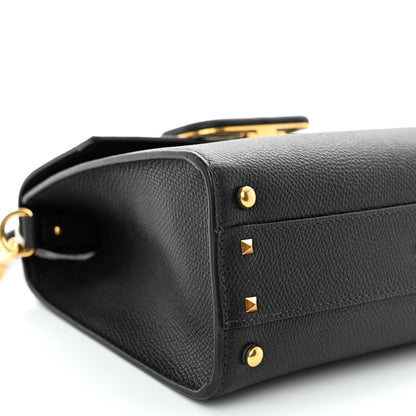 Valentino Garavani Grainy Calfskin Small VSling Top Handle Bag Black 7 of 9