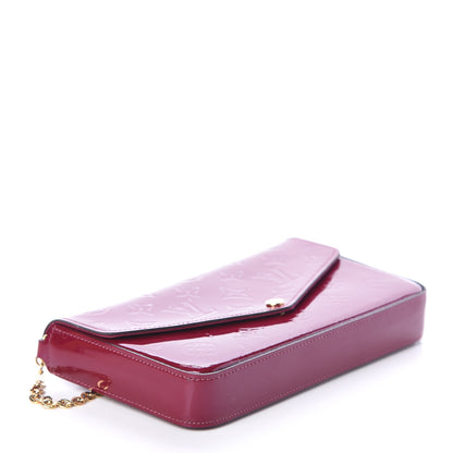 Louis Vuitton Vernis Felicie Chain Wallet Magenta 3 of 7