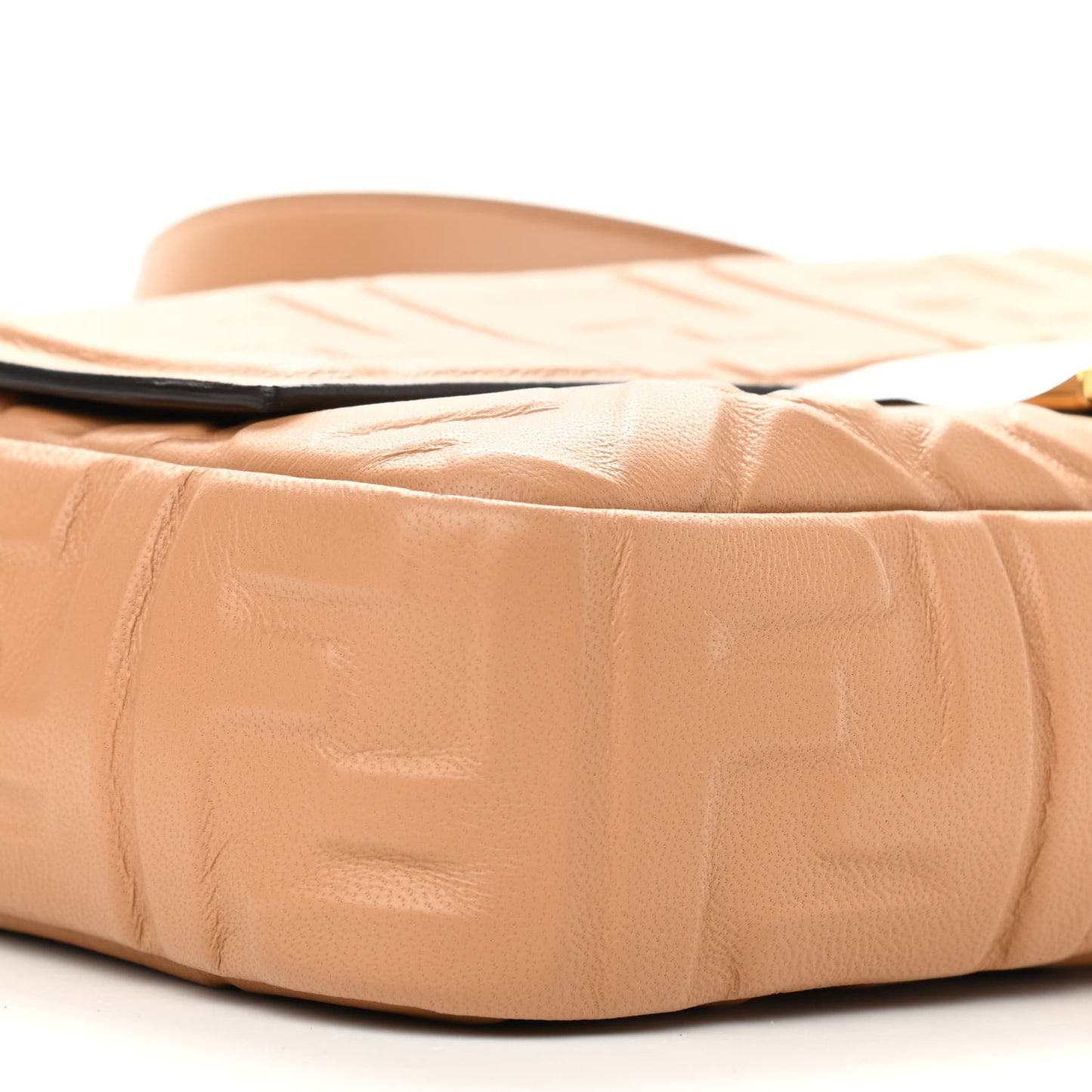 Nappa FF 1974 Embossed Baguette Miele Scuro