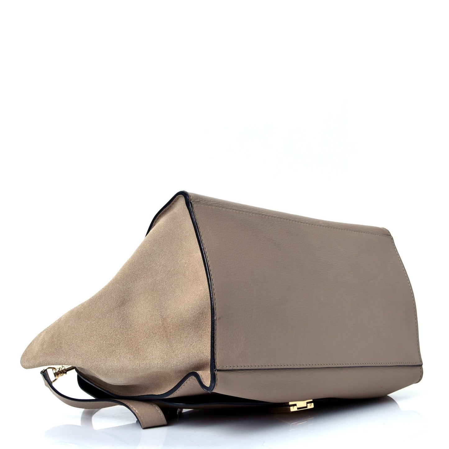 Smooth Calfskin Suede Medium Trapeze Sahara