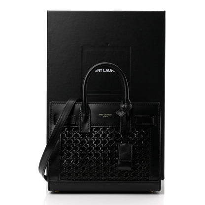 Saint Laurent Calfskin Paglia Palm Nano Sac De Jour Black 10 of 10