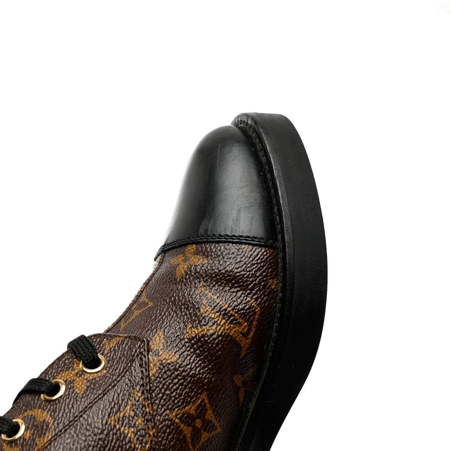 Calfskin Monogram Wonderland Flat Ranger Boots 37 Black