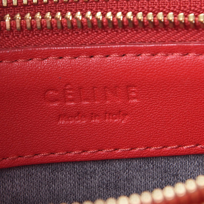 Celine Lambskin Small Trio Crossbody Bag Red 8 of 9