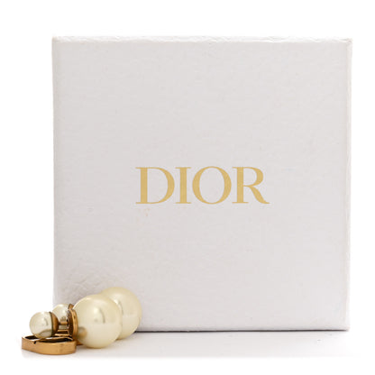 Christian Dior Metal Pearl Tribales Earrings Gold 4 of 4