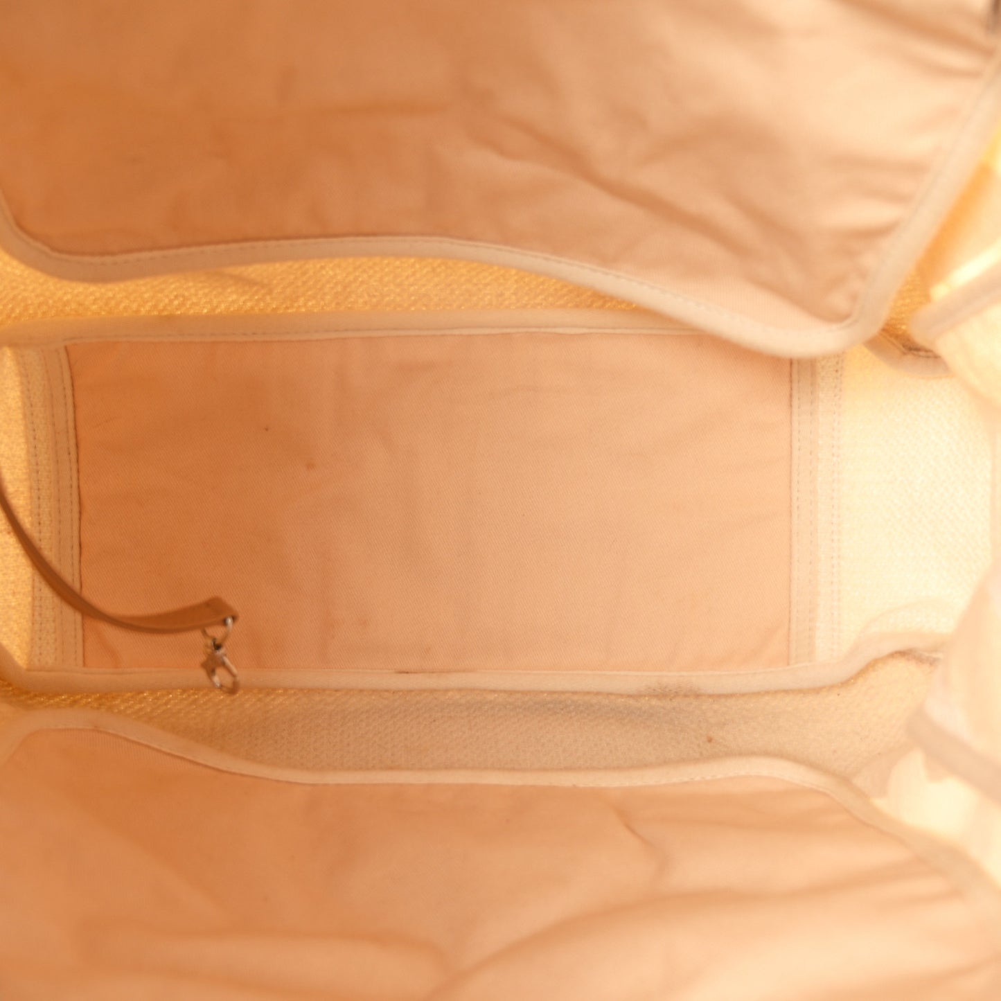 Canvas Large Shopping Tote White Beige