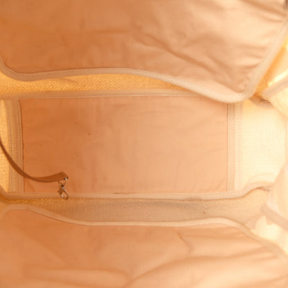 Chanel Canvas Large Shopping Tote White Beige 5 of 11