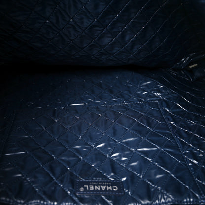 Chanel Nylon Cat Emoticon Tote Navy Silver 4 of 9