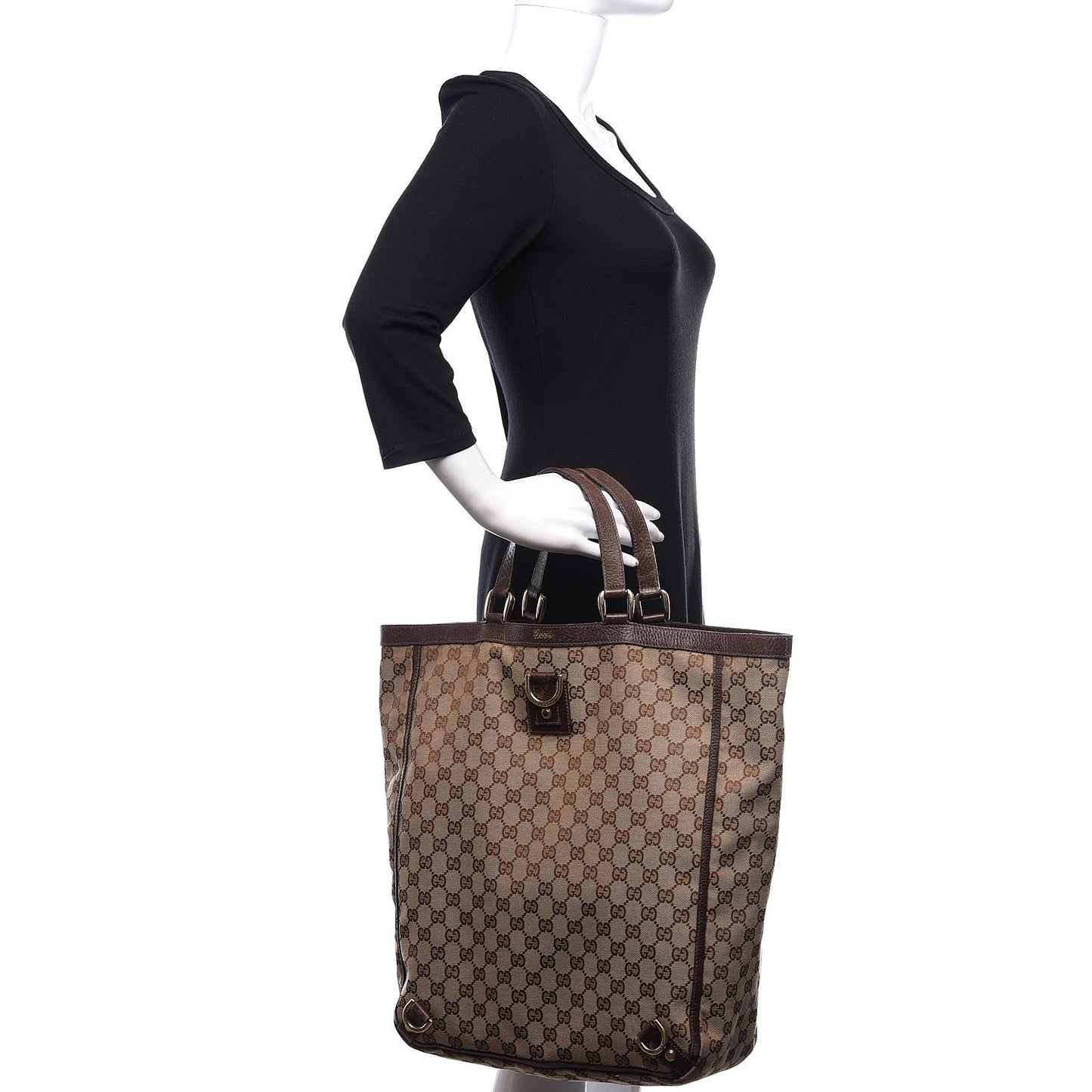 Monogram Abbey Tote Dark Brown