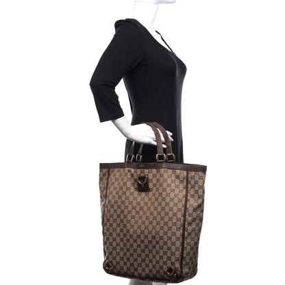 Gucci Monogram Abbey Tote Dark Brown 2 of 11