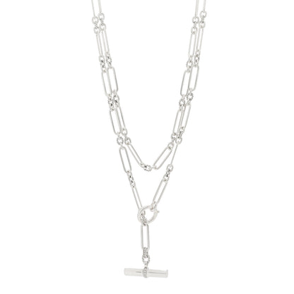 David Yurman Sterling Silver Diamond Lexington Y Chain Necklace 1 of 3
