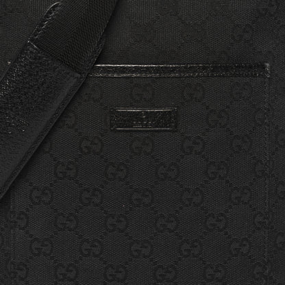 Gucci Monogram Flat Messenger Bag Black 8 of 10