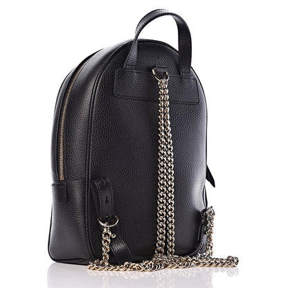 Gucci Pebbled Calfskin Soho Chain Backpack Black 3 of 10