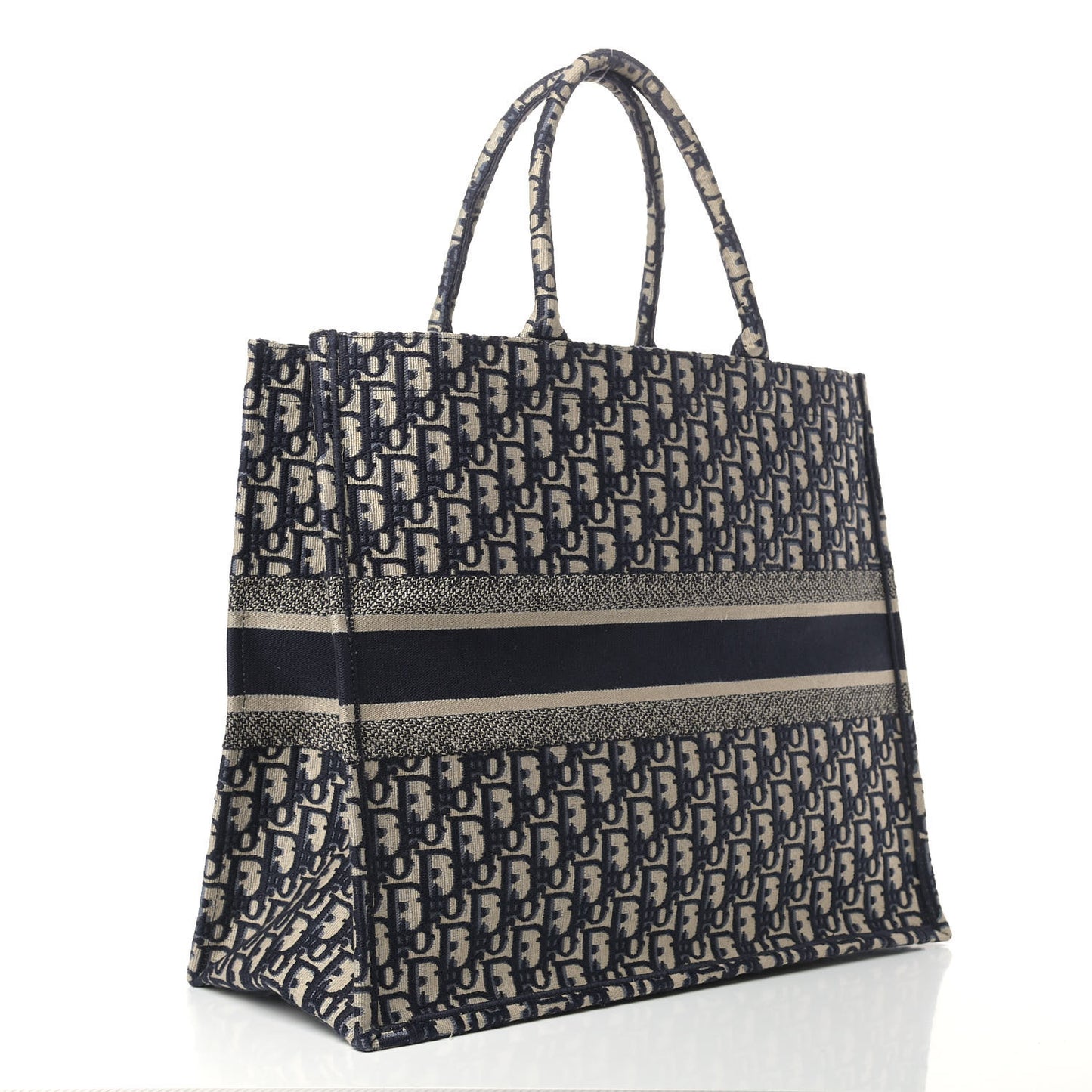 Oblique Book Tote Blue Multicolor