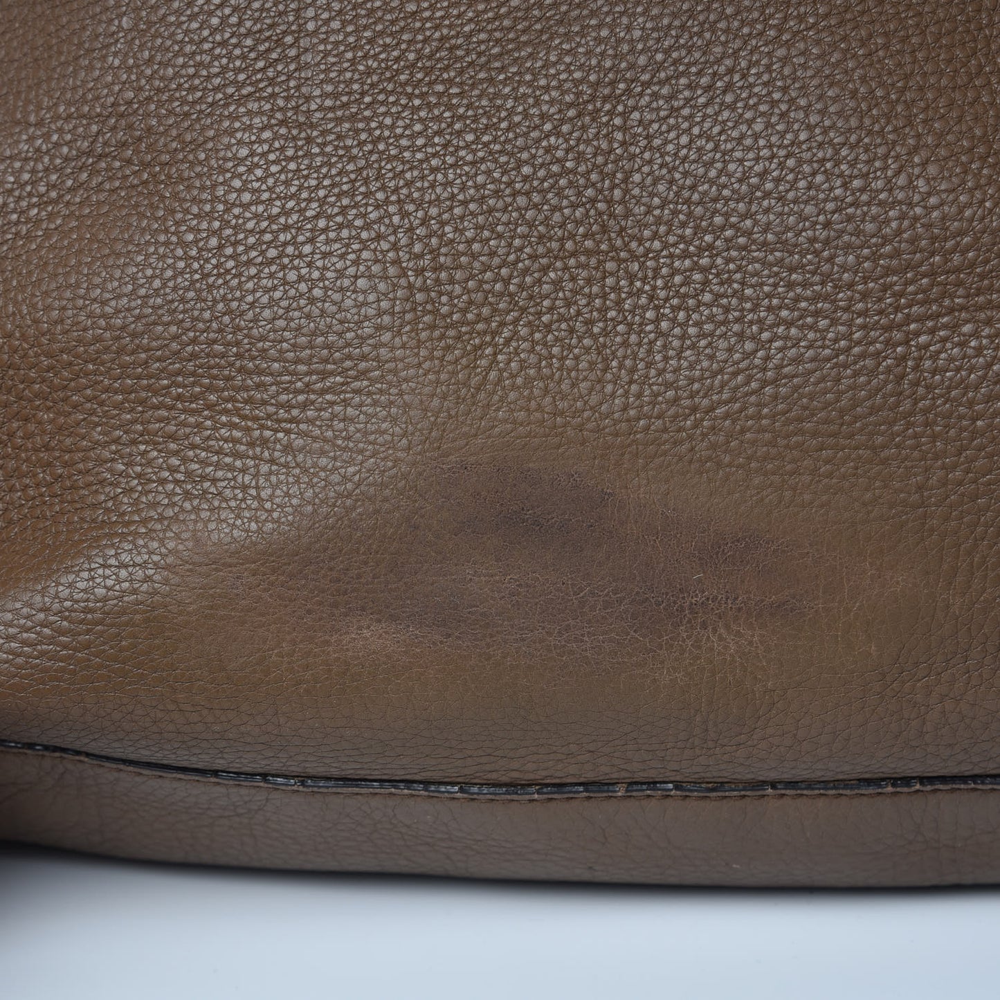 Pebbled Calfskin Medium Soho Chain Shoulder Bag Maple Brown