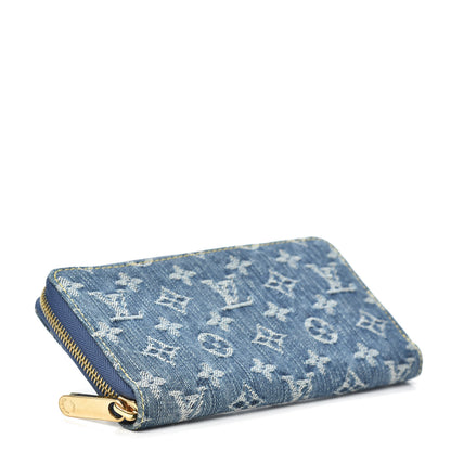 Louis Vuitton Monogram Denim Zippy Wallet Blue 4 of 6
