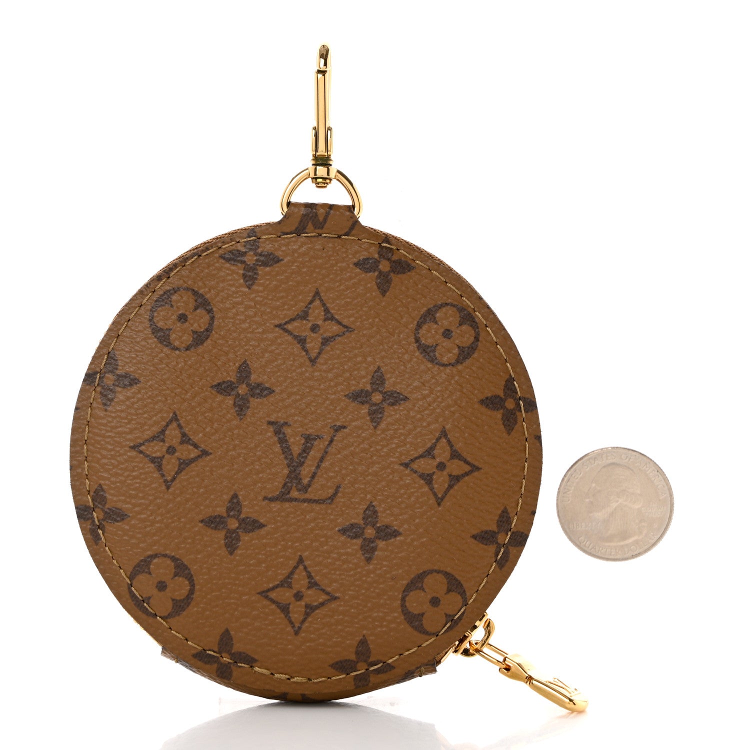 Louis Vuitton Reverse Monogram Bandouliere Round Coin Purse 2 of 4