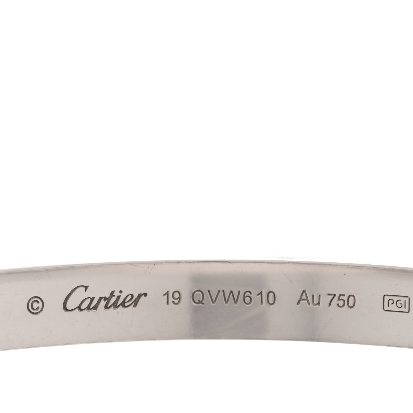 18K White Gold LOVE Bracelet 19