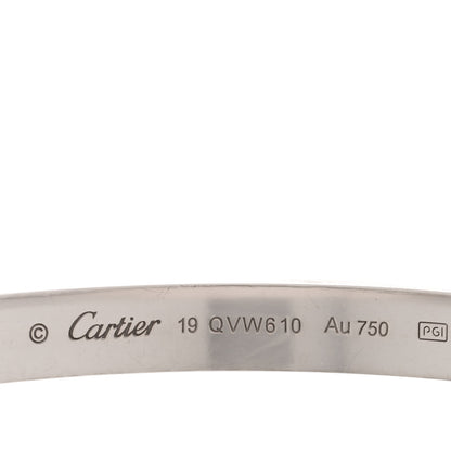 Cartier 18K White Gold LOVE Bracelet 19 3 of 8